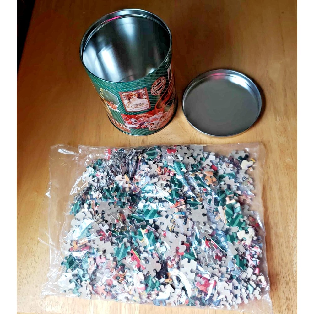 Coca-Cola Puzzle Tin Sealed Puzzle Inside Lid Wear‎ Advertising Collectible
